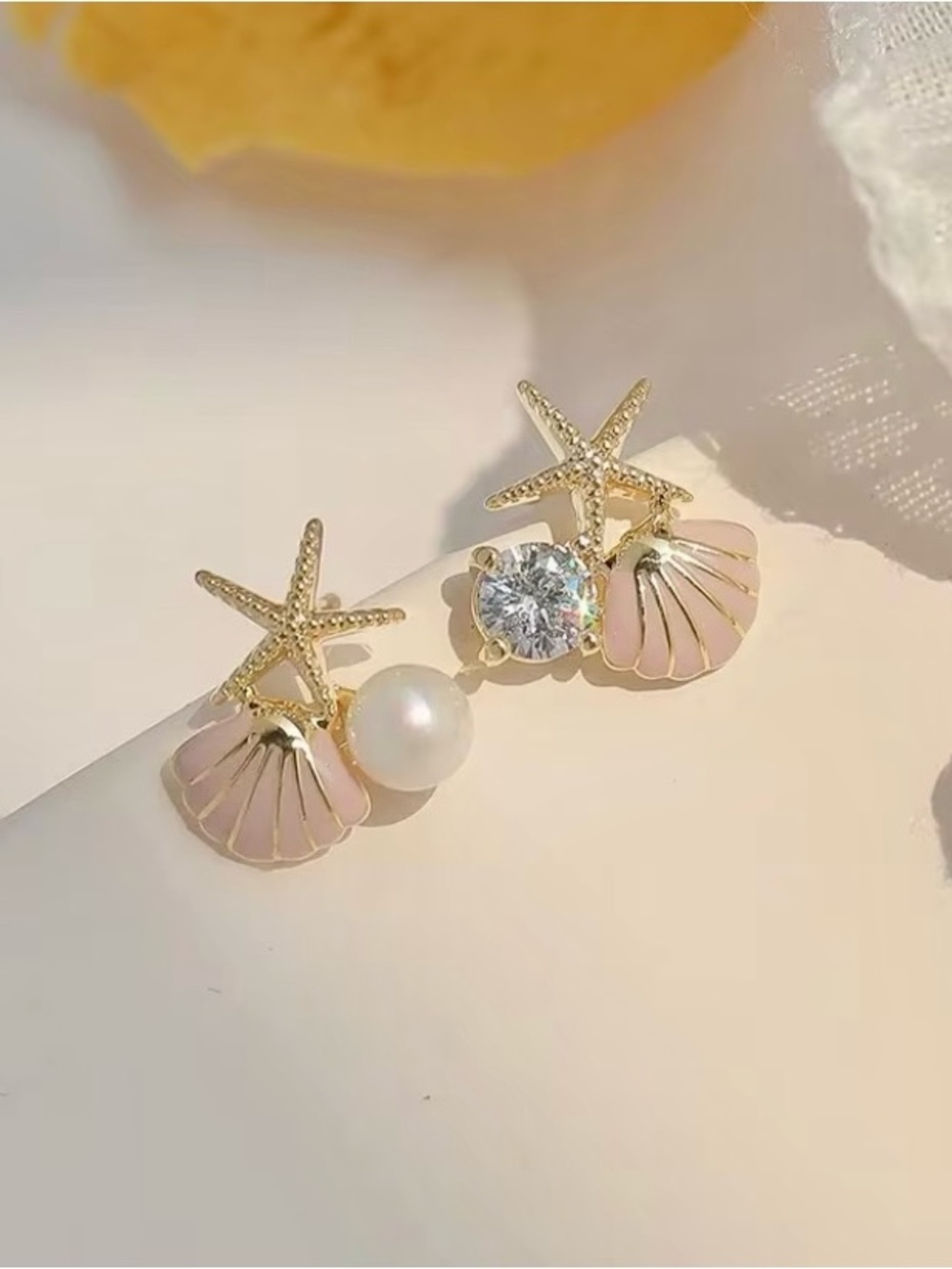 New! Asymmetric Ocean Style Ear Stud Earrings For Women - Picture 3 of 7